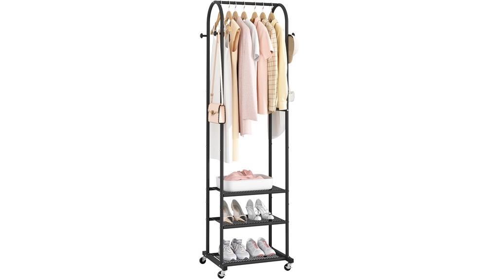 heavy duty wheeled clothing rack