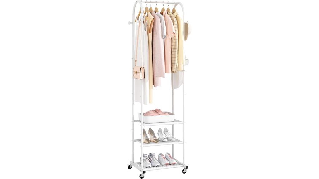 heavy duty wheeled clothing rack