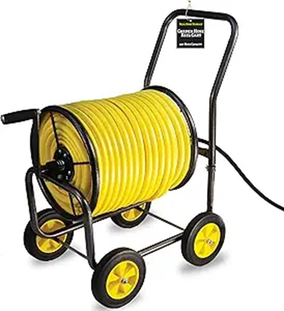 Heavy Duty Garden Hose Reel Cart with Wheels
