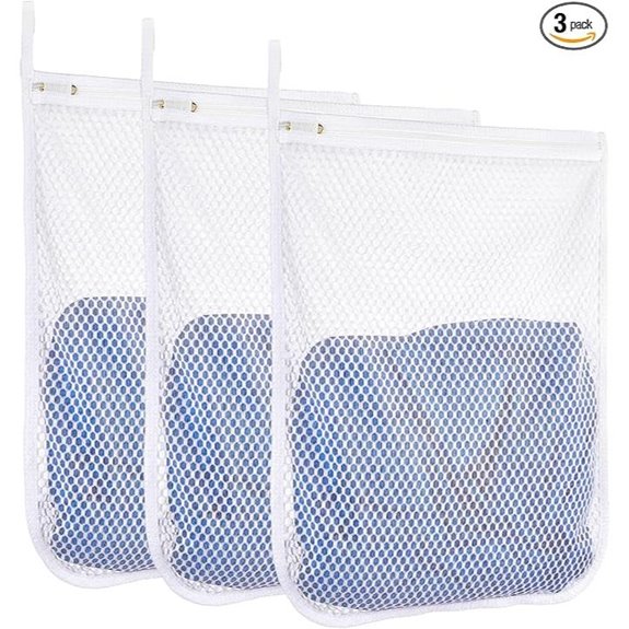 3-Pack Honeycomb Mesh Laundry Bags for Delicates