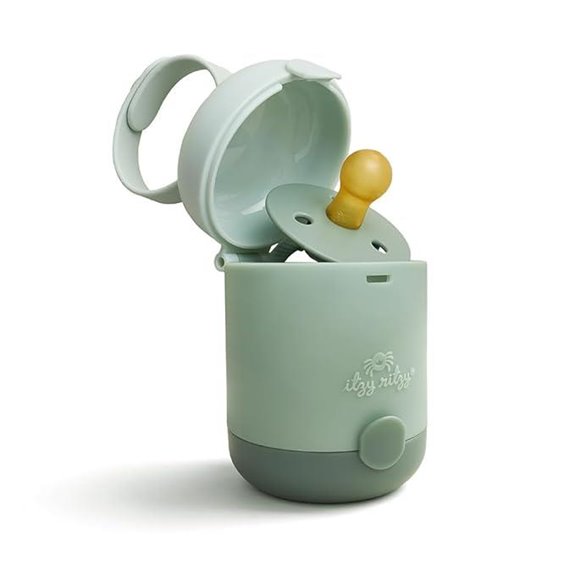 Itzy Ritzy Pacifier Holder with Strap in Sage