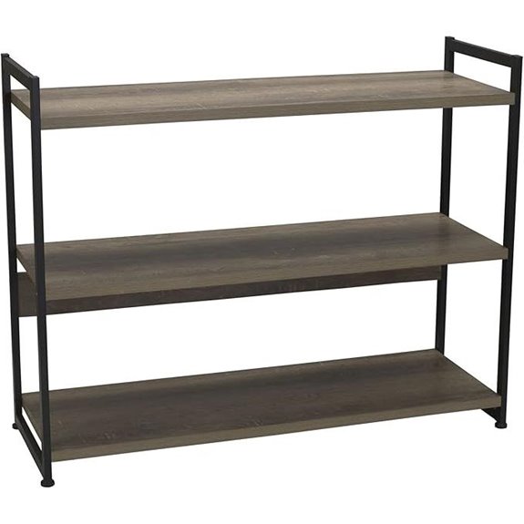 Household Essentials Jamestown 3-Shelf Open Bookshelf