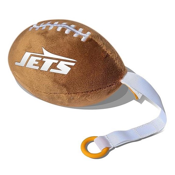 NY Jets Plush Football Pacifier Holder