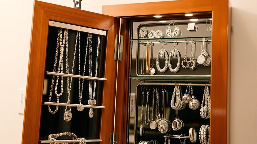 jewelry storage and features