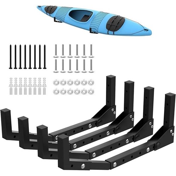 WALMANN Kayak & Board Wall Mount Storage Rack