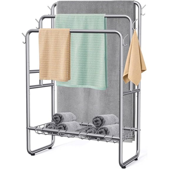 Kayfia 40 Towel Rack with Basket and Hooks