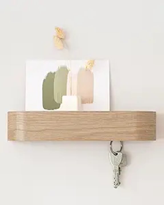 Kazai 'Toke' Wall Key Holder with Wooden Shelf