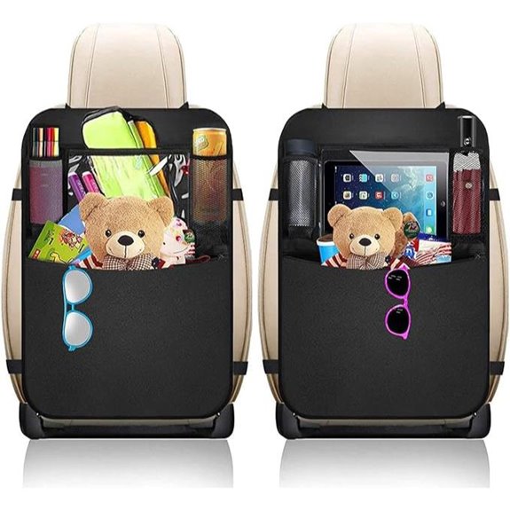 Premium Kids Backseat Organizer 2 Pack with Tablet Holder