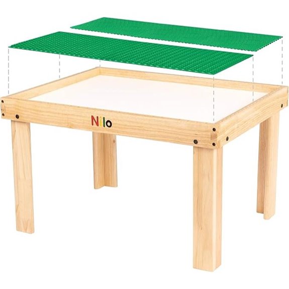 NILO Kids Play Table with Lego Duplo Baseplates