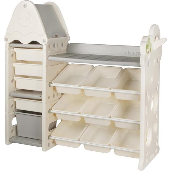 4-Tier Kids Toy Storage Organizer with Bins