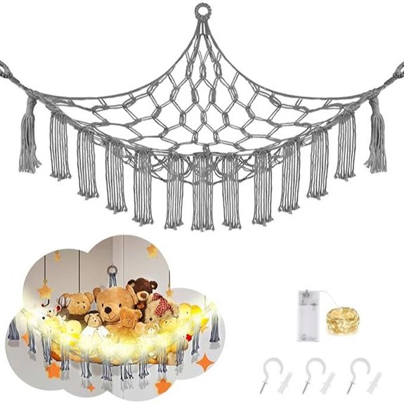 Stuffed Animal Hammock with LED Light for Kids