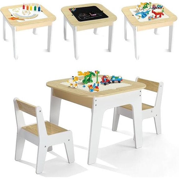 JOYMOR Kids 4-in-1 Activity Table and Chairs