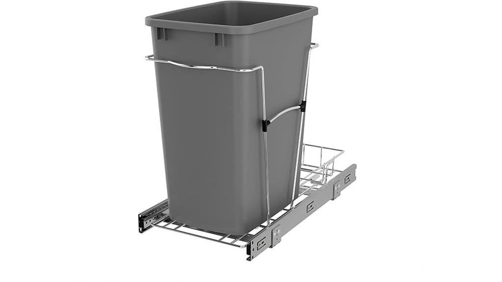 kitchen cabinet trash pullout