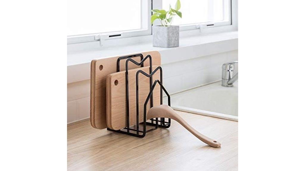 kitchen countertop cutting board organizer