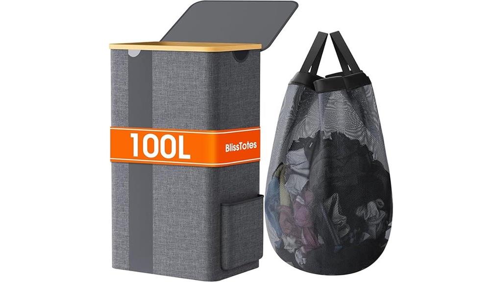 large 100l laundry hamper