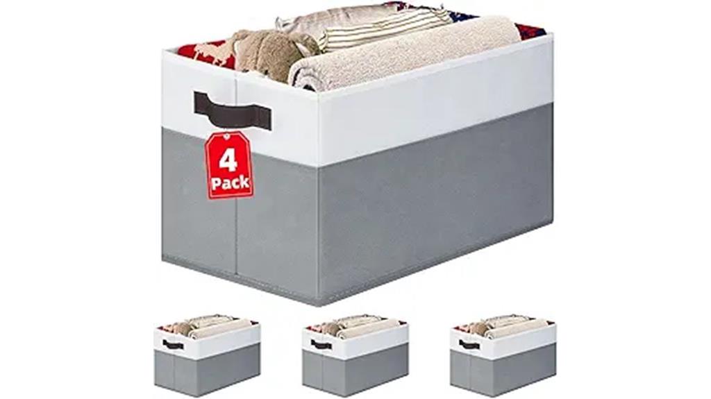 large fabric storage baskets