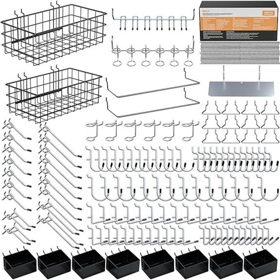 INCLY 238PCS Pegboard Organizer Kit with Hooks and Bins