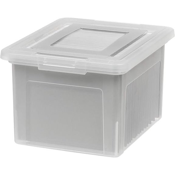 IRIS 35 Qt. Plastic File Box with Lids