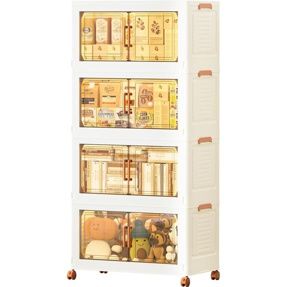 JEKO&JEKO 4 Pack Large Plastic Storage Bins