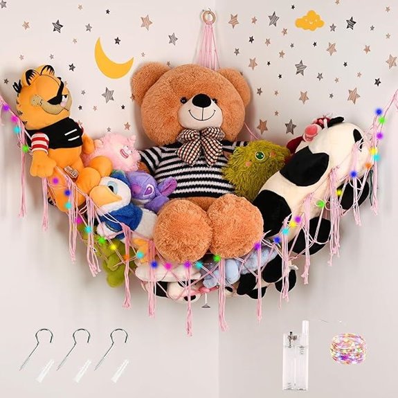 Large Stuffed Animal Hammock with LED Light