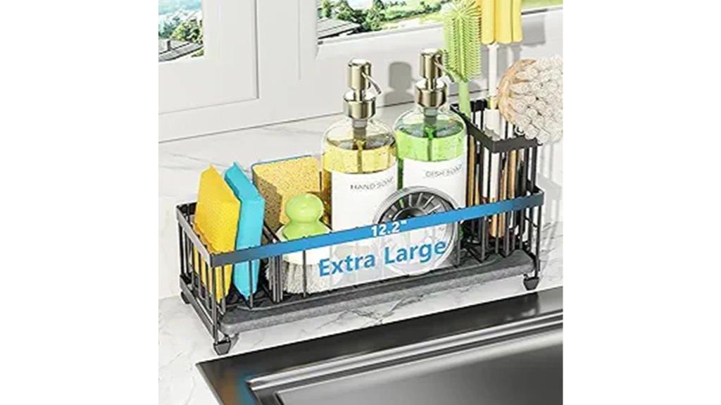 large sink caddy with drying stone