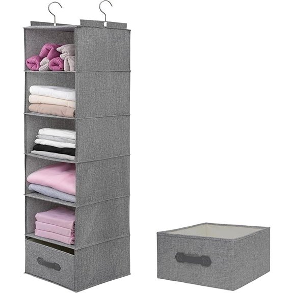 Large Hanging Sweater Organizer with Drawers
