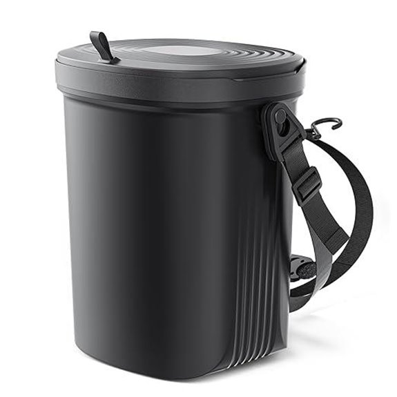 Leakproof Silicone Car Trash Can with Lid