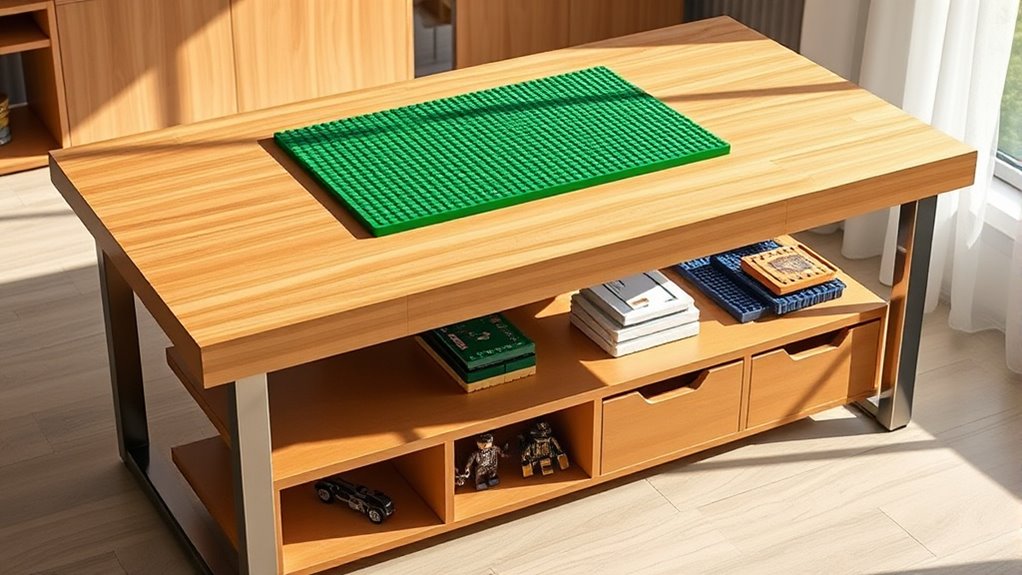 lego table size storage
