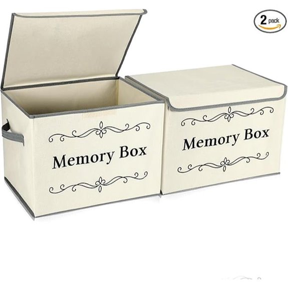 LemonRoad 2 Pack Memory Keepsake Storage Boxes