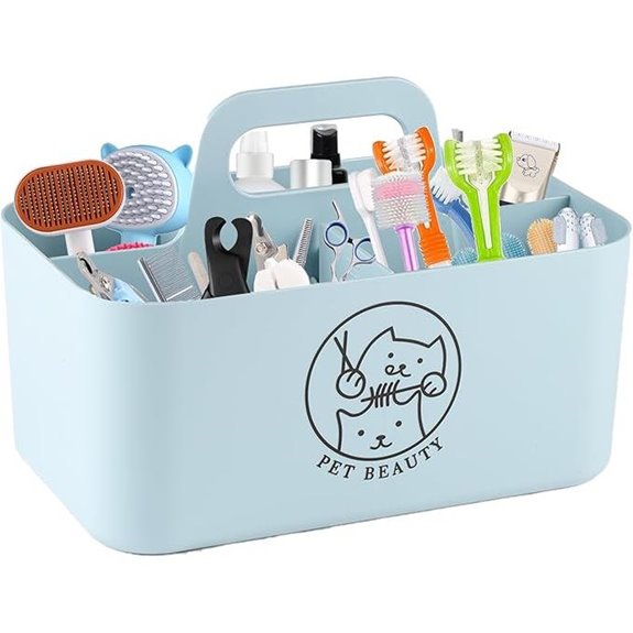 Pet Grooming Organizer in Light Blue