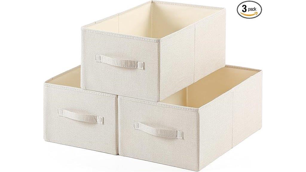 linen storage baskets set
