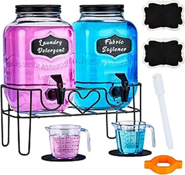 Liquid Laundry Detergent Dispenser with Stand
