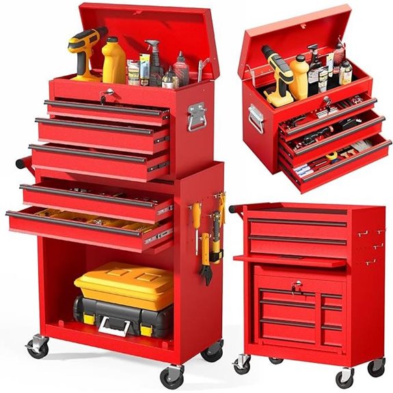 5-Drawer Rolling Tool Chest with Lockable Storage