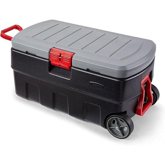 Rubbermaid 35-Gallon Lockable Storage Bin with Wheels