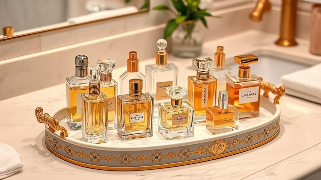 luxury perfume display trays
