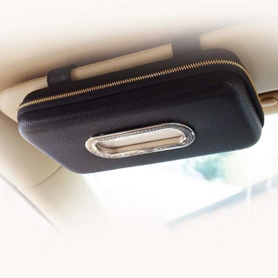 Car Visor Tissue Holder in Luxury PU Leather