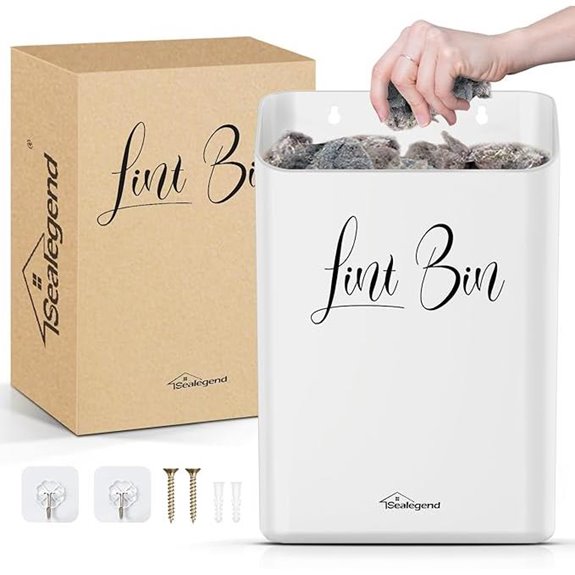 Sealegend Magnetic Wall-Mounted Laundry Lint Bin