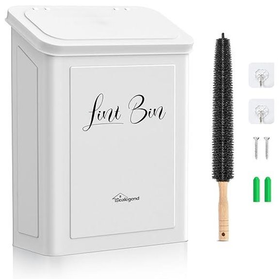 Sealegend Magnetic Laundry Lint Bin with Brush