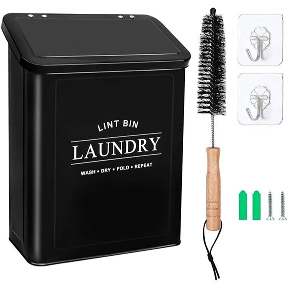 Fantasyon Magnetic Lint Bin with Brush and Lid