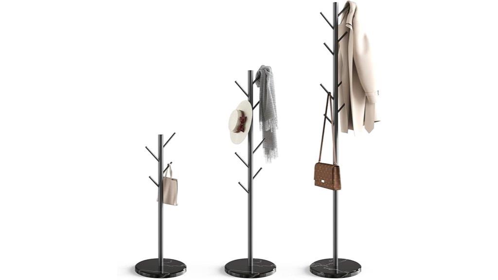 marble based coat rack