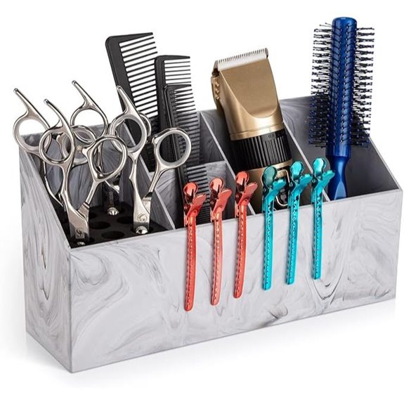 Noverlife Hair Shear Organizer with Marble Pattern