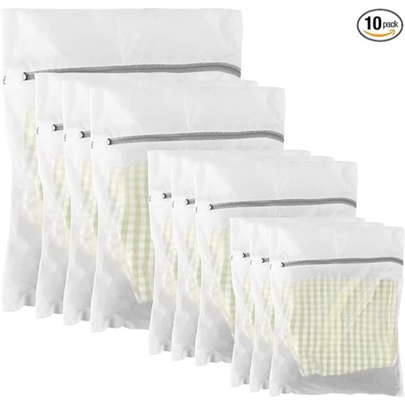10 Pack Mesh Laundry Bags for Delicates and Travel