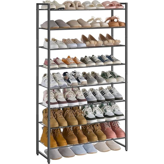 Metal 8-Tier Shoe Rack for Closet and Garage