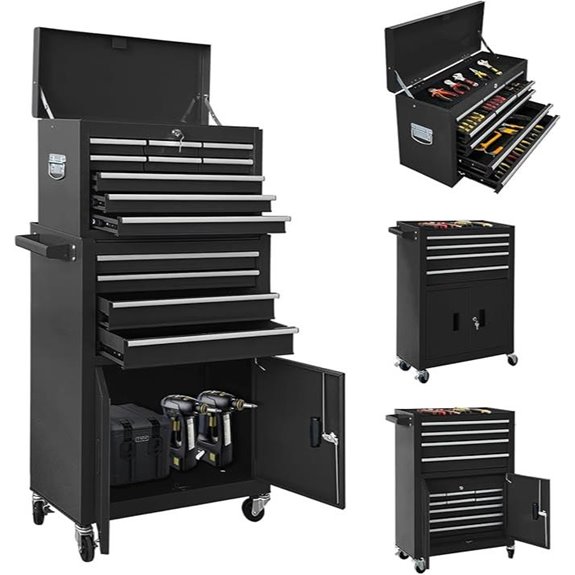13-Drawer Rolling Metal Tool Chest with Lock