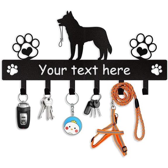 Custom Metal Wall Mount Key and Leash Rack