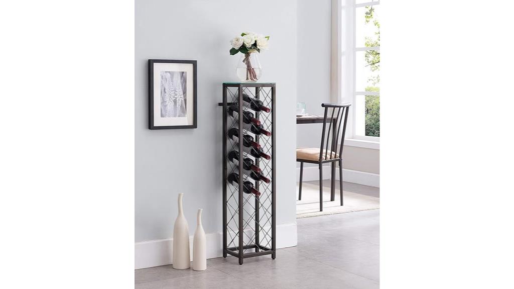 metal wine bottle storage