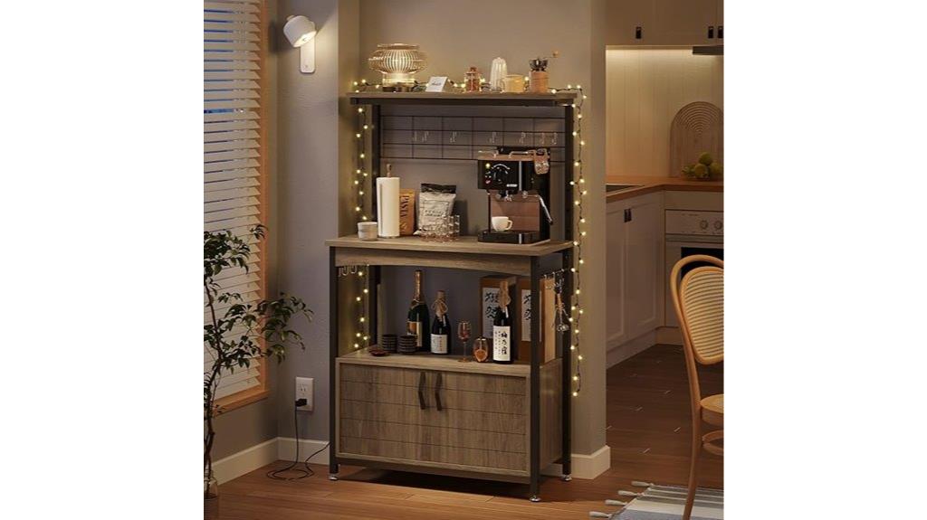 microwave stand with storage