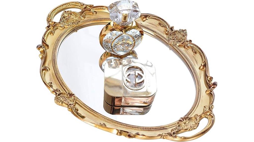 mirrored vanity display organizer