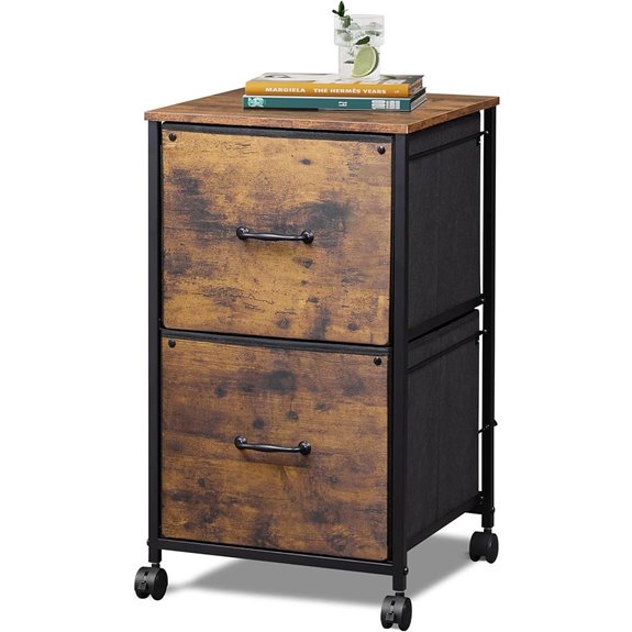 DEVAISE 2-Drawer Mobile File Cabinet with Rolling Stand
