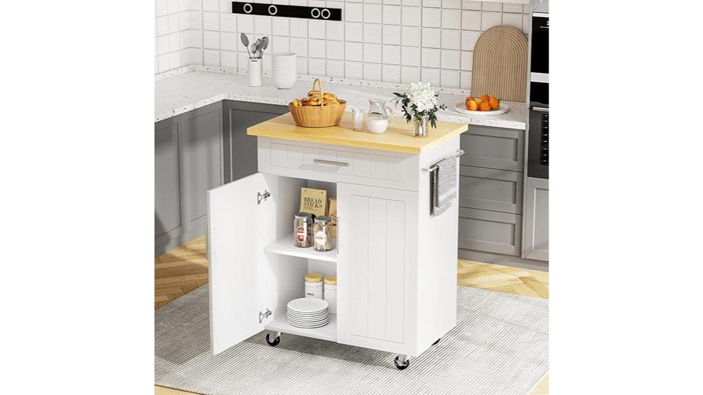mobile kitchen island with storage
